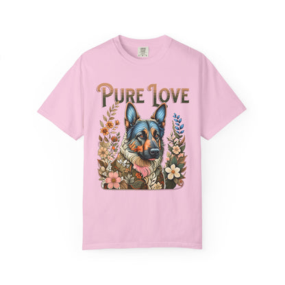 Pure Love Dog Art Unisex Garment-Dyed T-Shirt