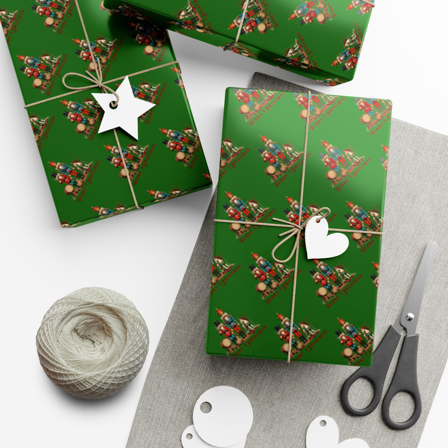 Christmas Tree Pattern Gift Wrap Paper – Festive Green Holiday Wrapping Sheets