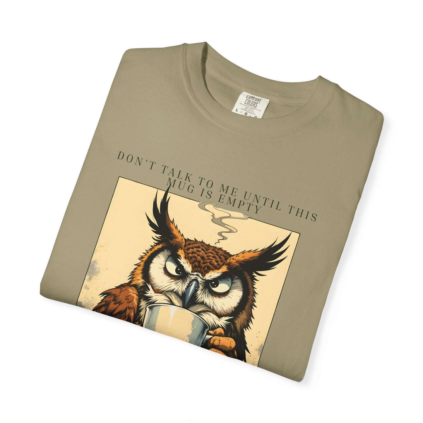 Coffee First Owl T-Shirt — Vintage Coffee Lover Graphic Tee