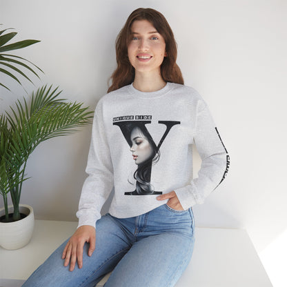 Letter Y, Stylish Artistic Sweatshirt, Trendy Crewneck, Graphic Sweater, Cozy Unisex Top, Unique Gift for Art Lovers, Everyday Comfort