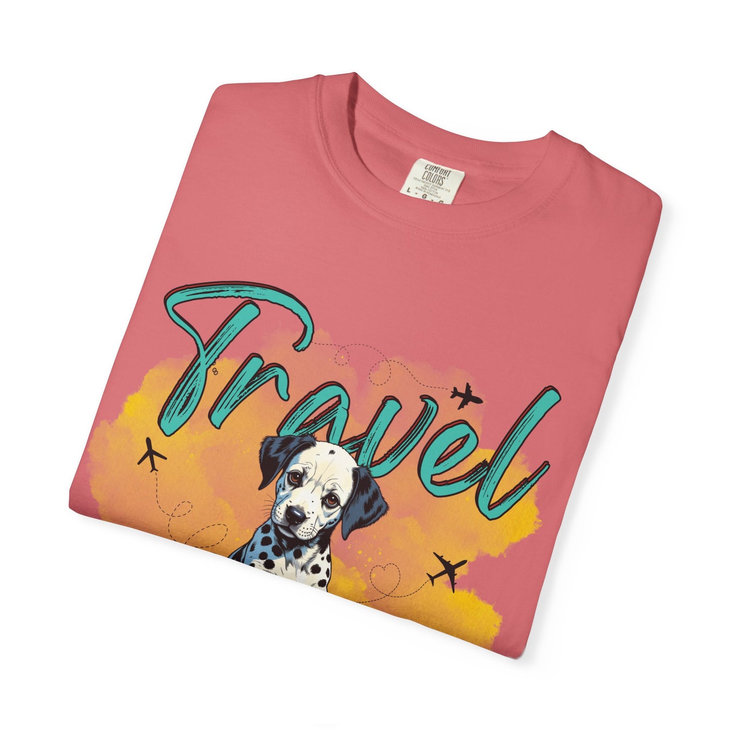 Travel Time Dog Graphic Unisex T-Shirt