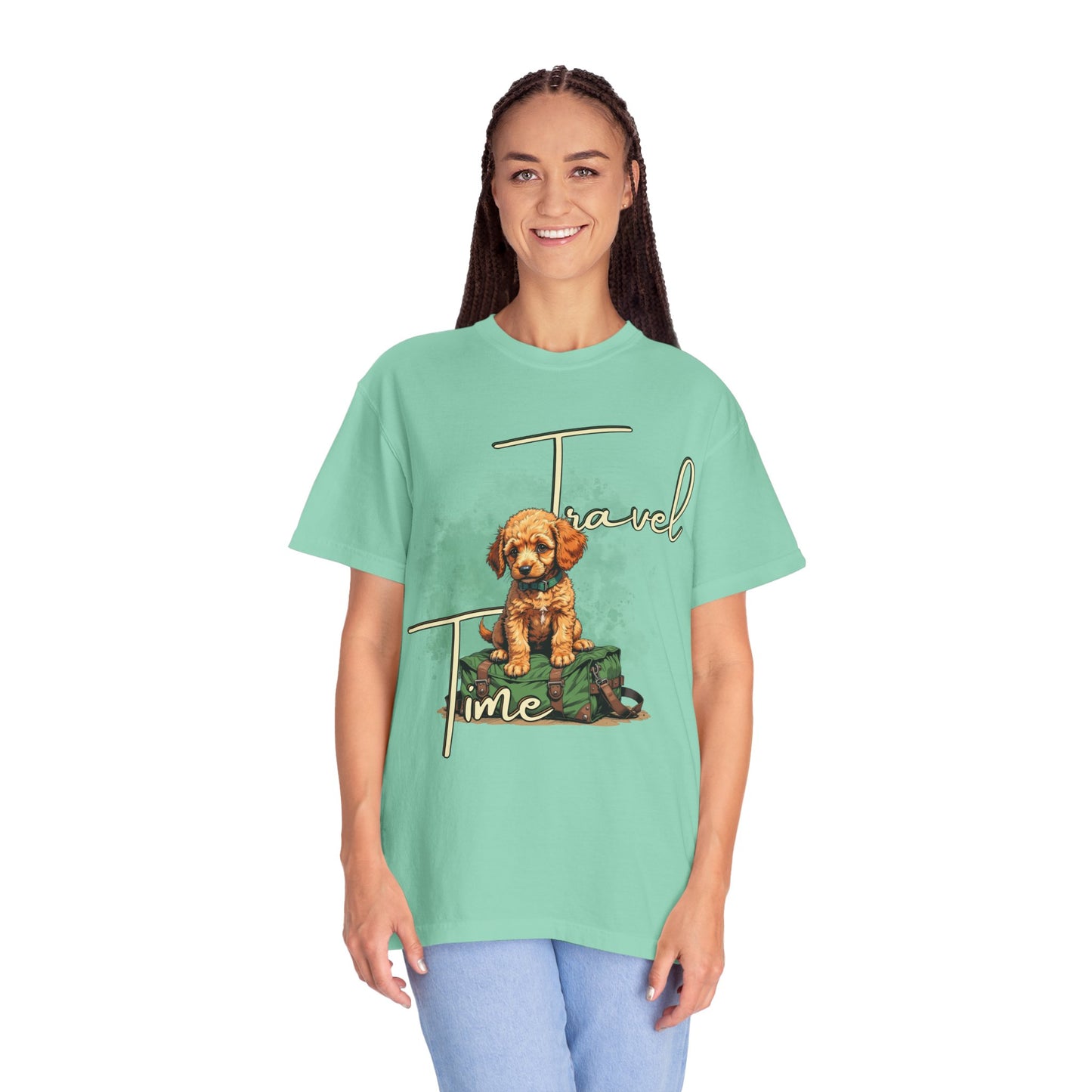 Travel Time Unisex T-Shirt - Perfect for Dog Lovers, Casual Wear, Traveling, Gift for Pet Owners, Adventure Apparel