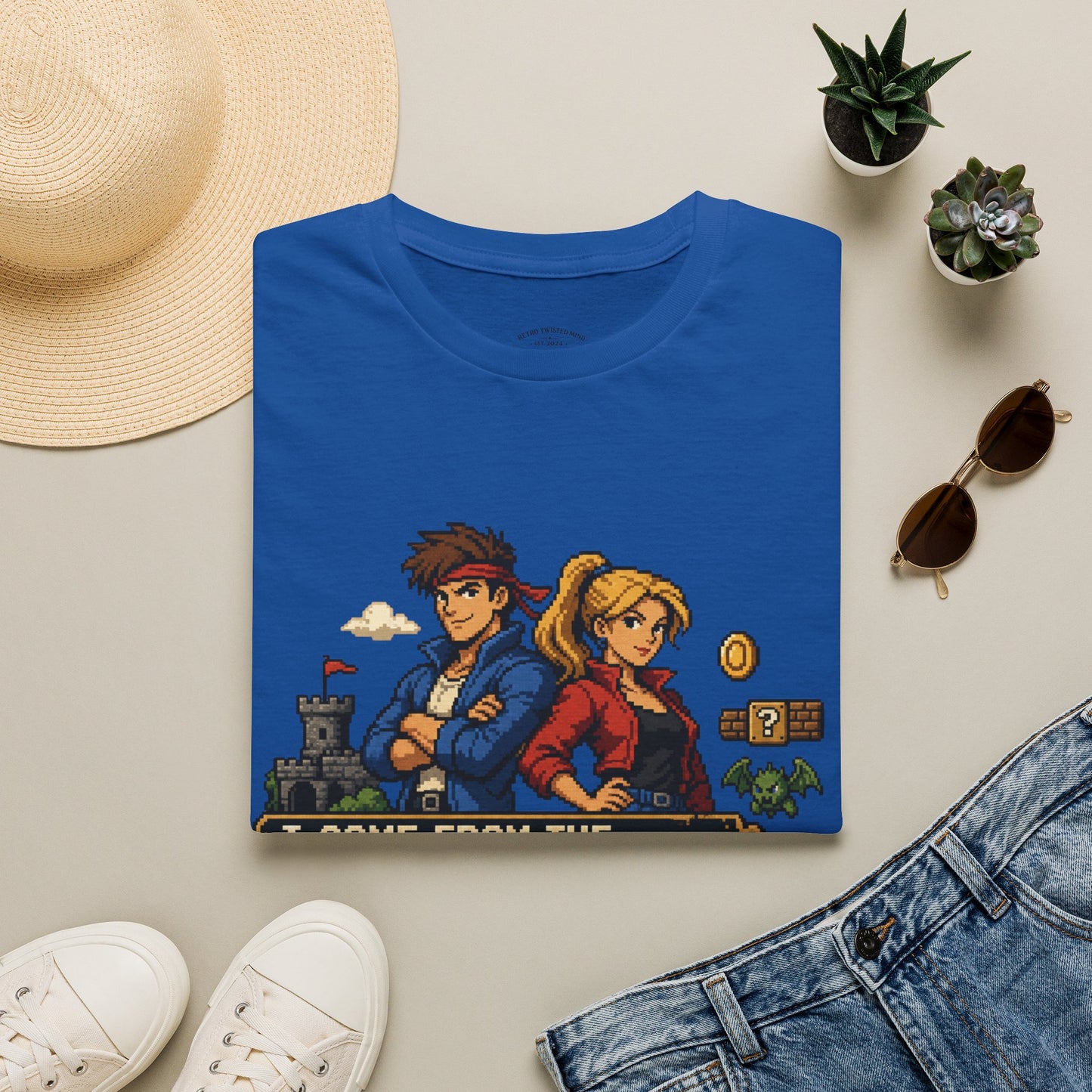 Retro Arcade Era T-Shirt — Pixel RPG Game Tribute