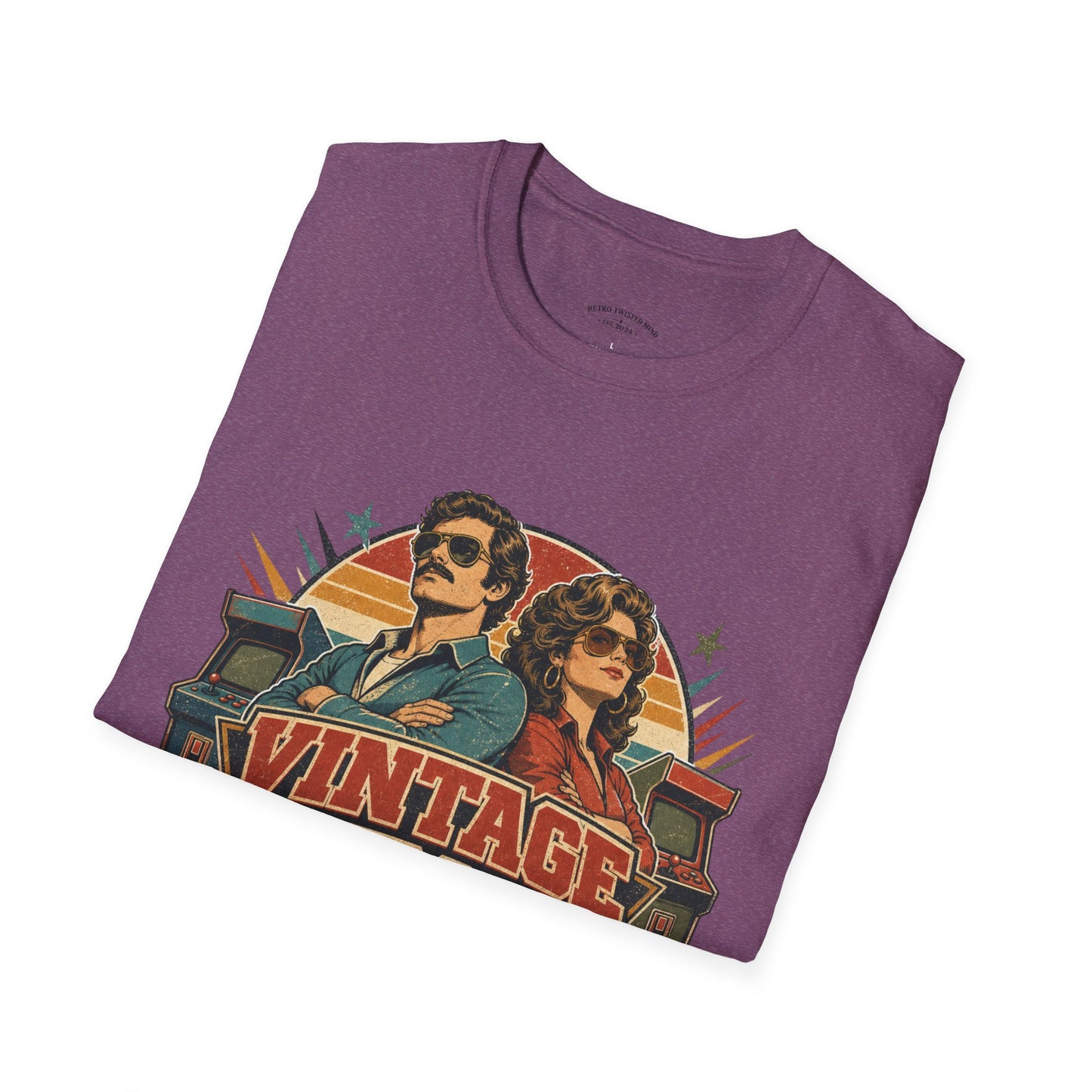 Vintage Human T-Shirt — Retro 70s Duo Graphic Tee
