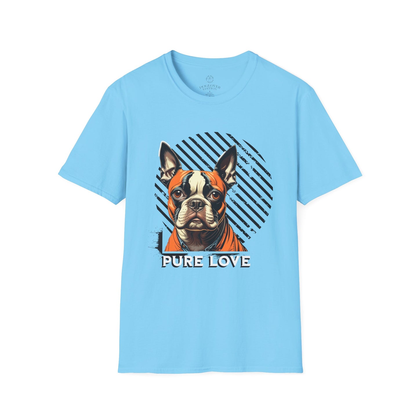 Pure Love French Bulldog T-Shirt | Unisex Softstyle Tee for Dog Lovers