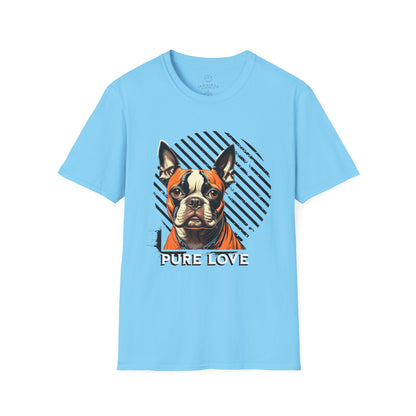 Pure Love French Bulldog T-Shirt | Unisex Softstyle Tee for Dog Lovers