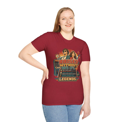 Raised Without Wi‑Fi T-Shirt — Retro 'Legends' Vintage Graphic Tee