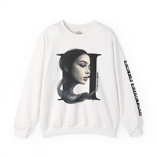 Letter H, Stylish Artistic Sweatshirt, Trendy Crewneck, Graphic Sweater, Cozy Unisex Top, Unique Gift for Art Lovers, Everyday Comfort