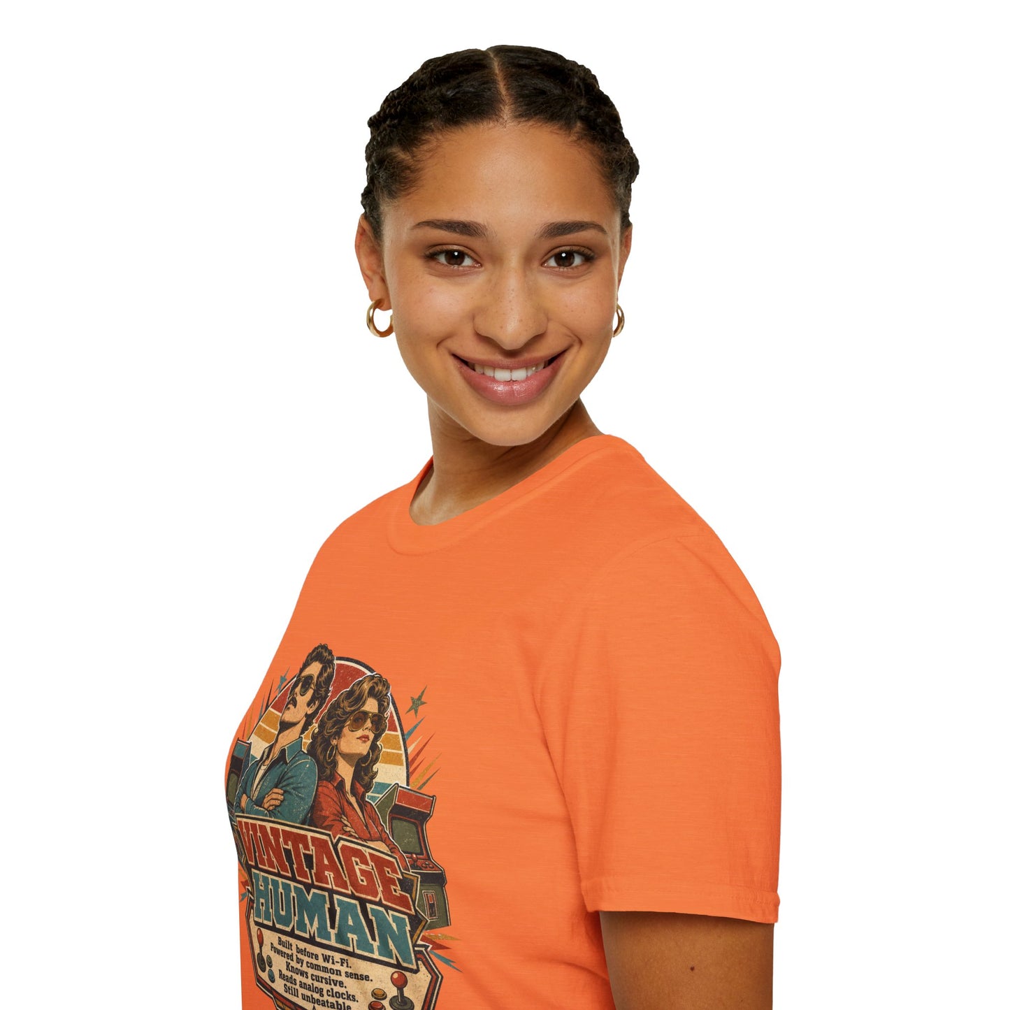 Vintage Human T-Shirt — Retro 70s Duo Graphic Tee