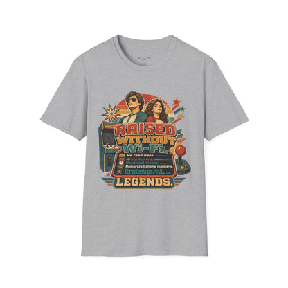 Raised Without Wi‑Fi T-Shirt — Retro 'Legends' Vintage Graphic Tee