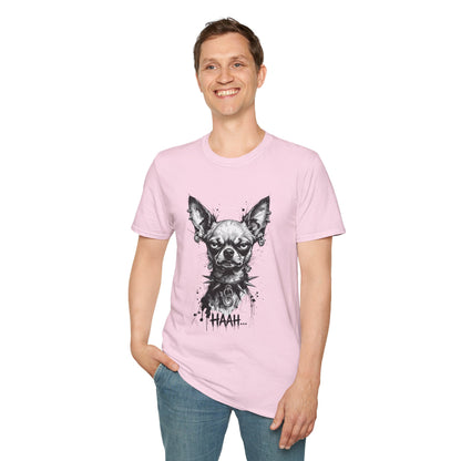 Chihuahua Portrait T‑Shirt — Expressive Black & White Dog Art Tee