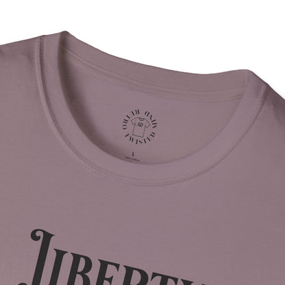 Liberty or Nothing Skull T-Shirt | Unisex Softstyle Tee for Independence Day & Patriotic Celebrations