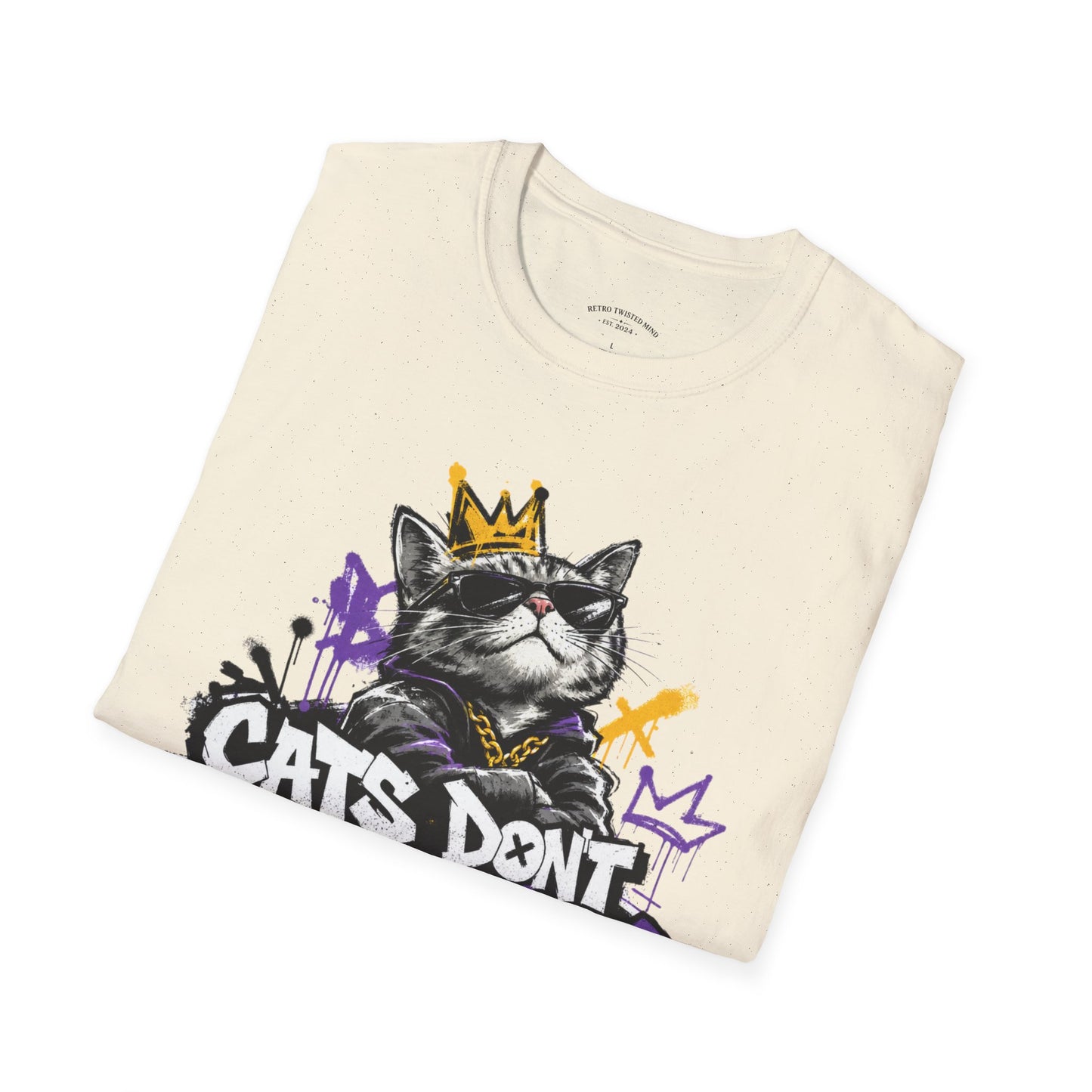 Cat Graphic Tee — "Cats Don't Have Owners They Have Staff"