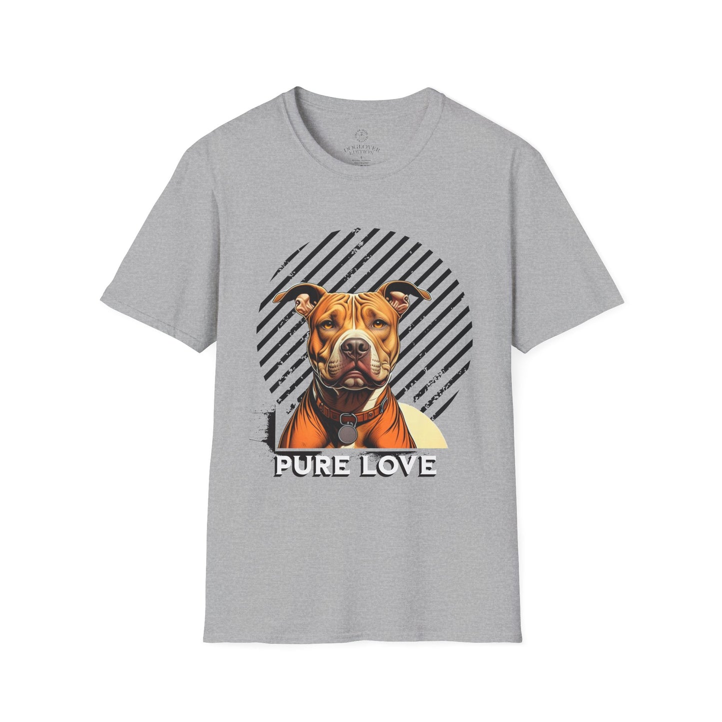 Pure Love Unisex Softstyle T-Shirt - Pitbull Design
