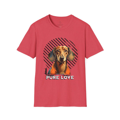 Pure Love Dachshund Unisex Softstyle T-Shirt - Perfect for Dog Lovers