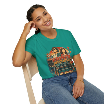 Raised Without Wi‑Fi T-Shirt — Retro 'Legends' Vintage Graphic Tee