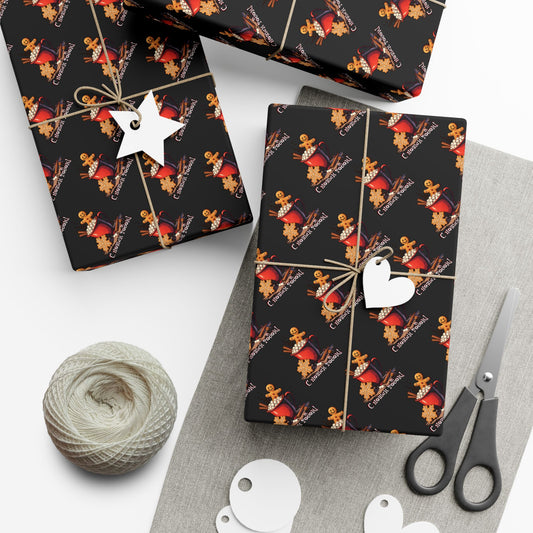 Halloween Fox Gift Wrap Paper — Spooky Autumn Fox Pattern Wrapping Paper