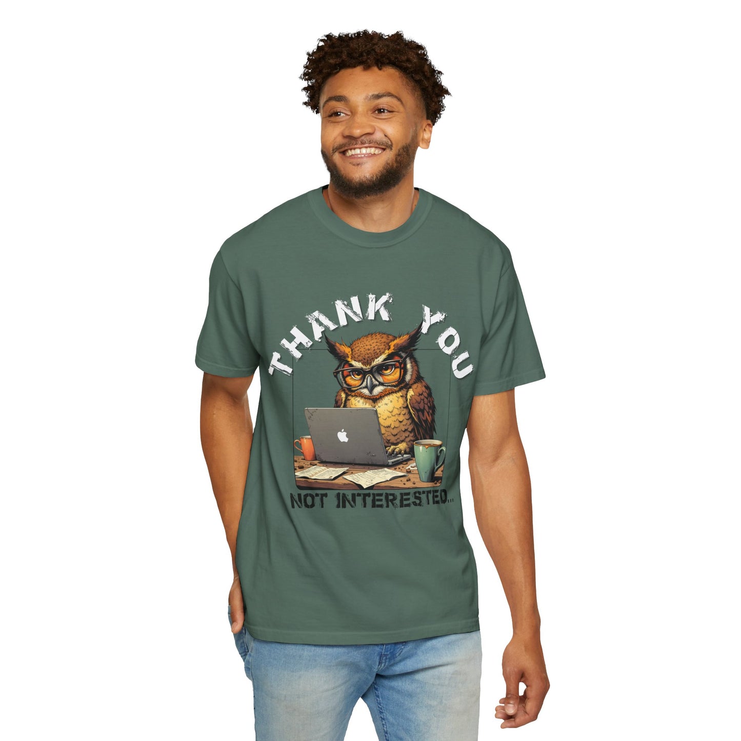 Owl 'Thank You, Not Interested' Graphic T-Shirt