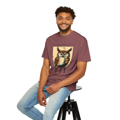 Coffee First Owl T-Shirt — Vintage Coffee Lover Graphic Tee