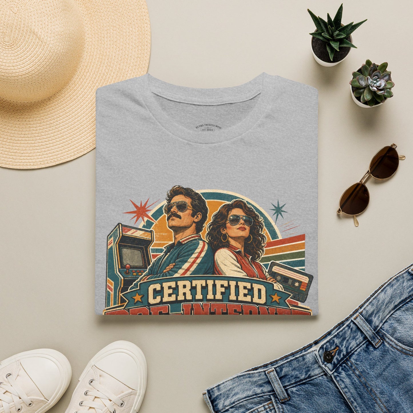 Certified Pre-Pandemic Survivor T-Shirt — Retro 70s Vintage Graphic
