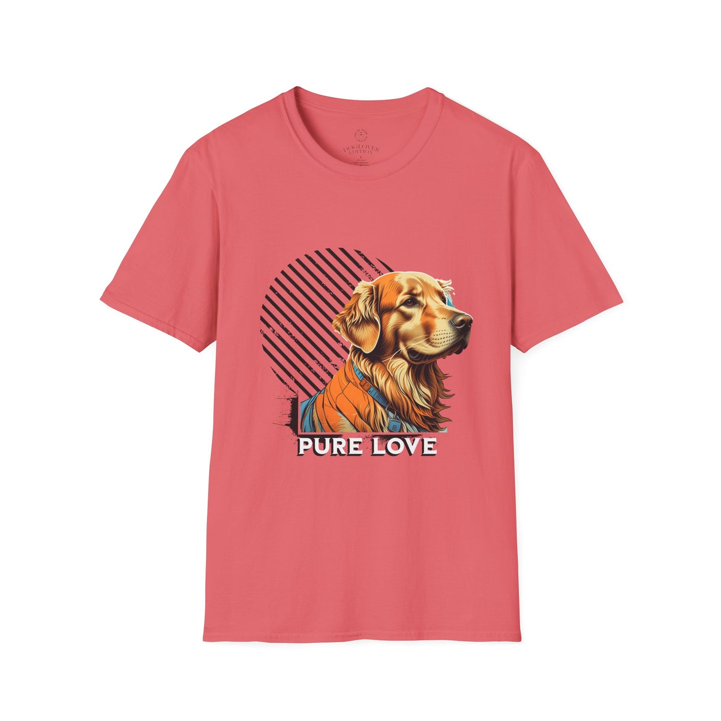 Pure Love Golden Retriever T-Shirt – Unisex Softstyle Tee for Dog Lovers