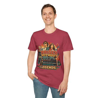 Raised Without Wi‑Fi T-Shirt — Retro 'Legends' Vintage Graphic Tee