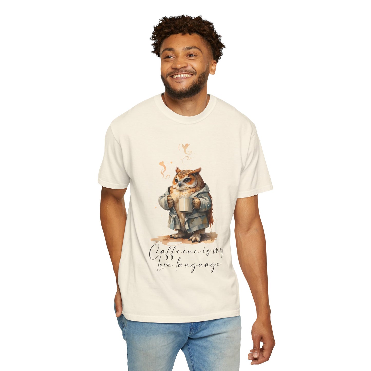 Coffee is My Love Language Cat T-Shirt — Cozy Cute Coffee Graphic Tee