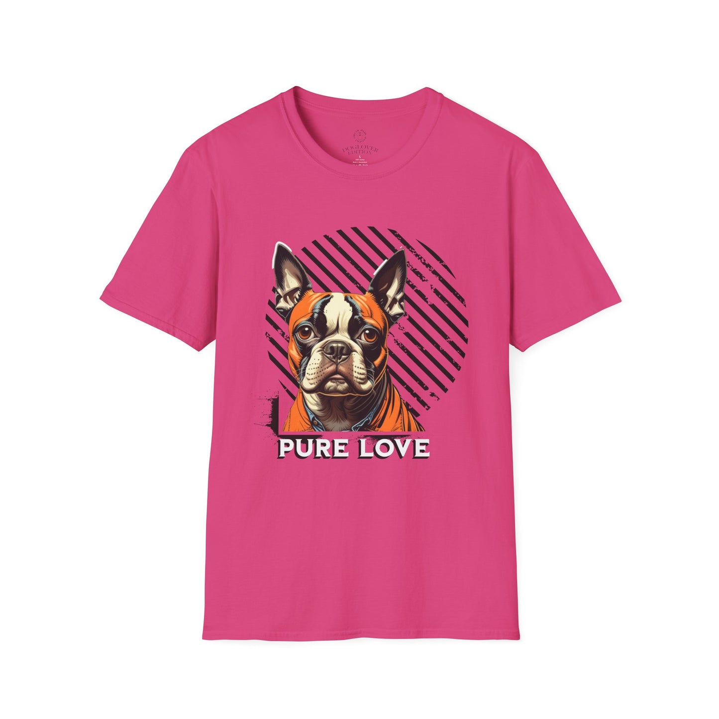 Pure Love French Bulldog T-Shirt | Unisex Softstyle Tee for Dog Lovers