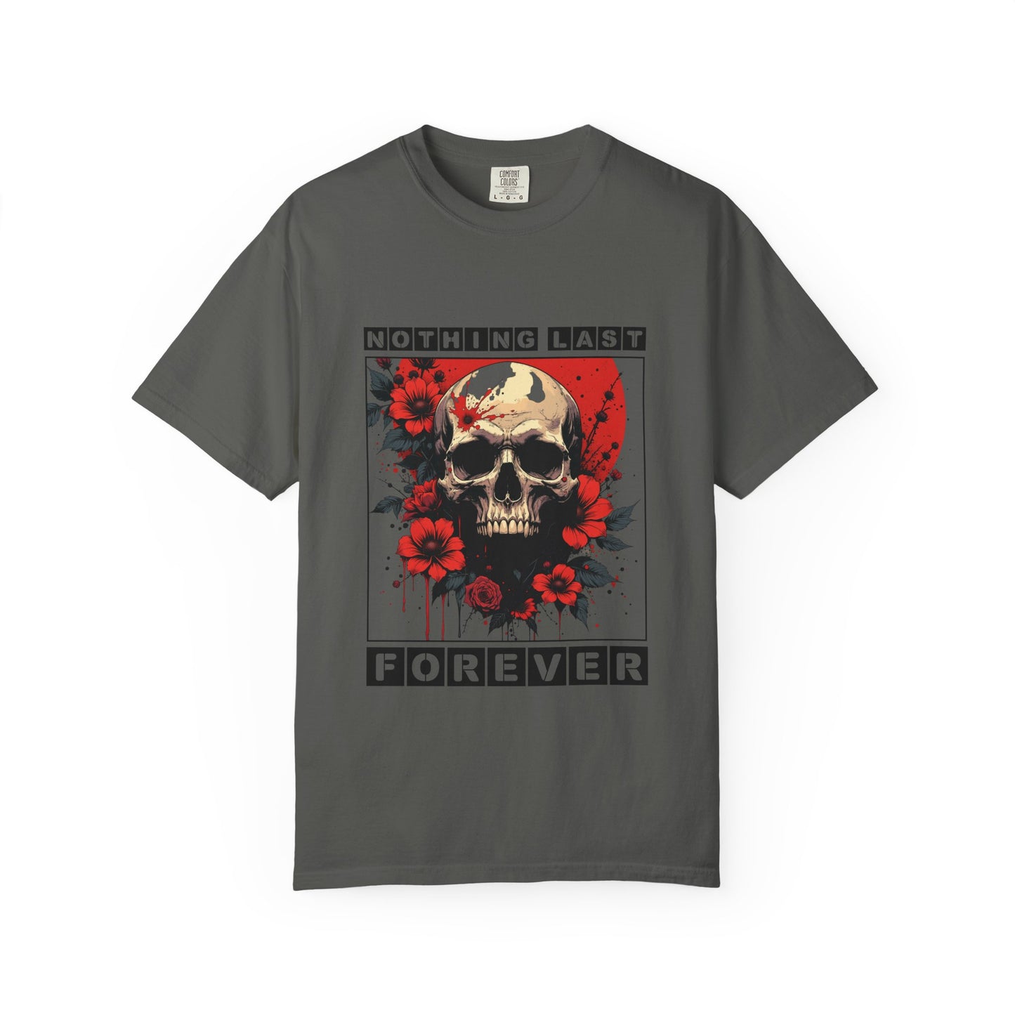 Edgy Skull Graphic T-Shirt - Unique Casual Wear, Unisex Streetwear, Gift for Music Lovers, Halloween Costume, Forever Quote Tee