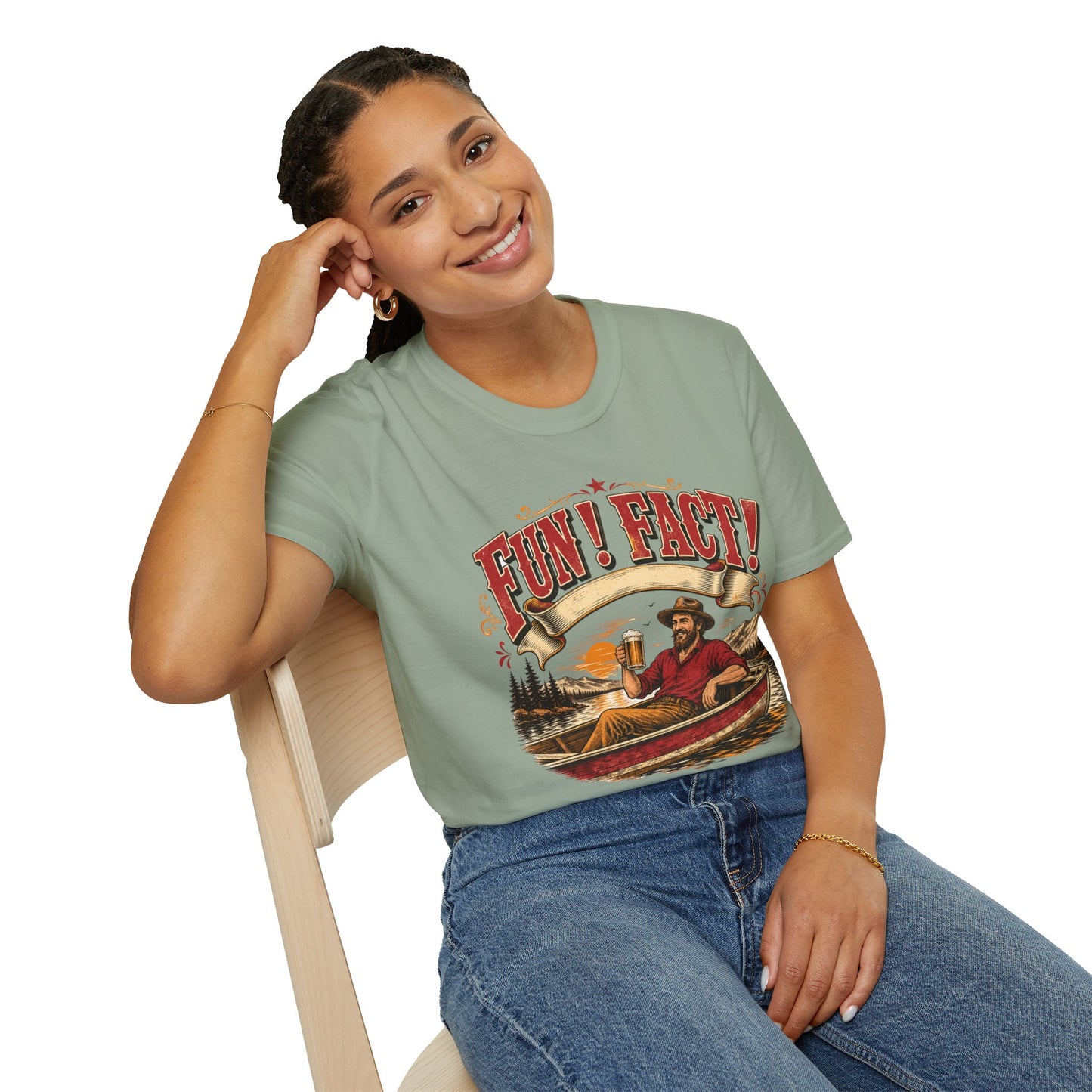 Fun! Fact! T-Shirt — Vintage Beer Drinker Graphic Tee