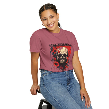 Edgy Skull Graphic T-Shirt - Unique Casual Wear, Unisex Streetwear, Gift for Music Lovers, Halloween Costume, Forever Quote Tee