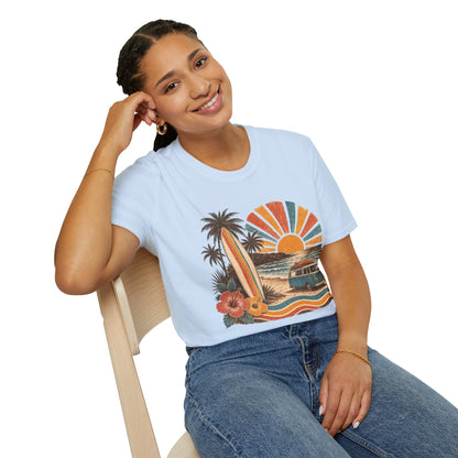 Retro Surf Sunset T-Shirt
