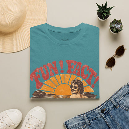 Retro 'FUN! FACT!' Surf Tee — Vintage Sunset Beach Graphic T-Shirt