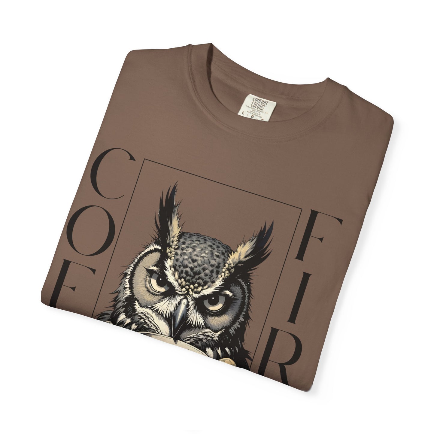 Coffee First Owl T-Shirt — Funny Morning Coffee Tee