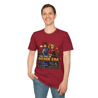 Retro Arcade Era T-Shirt — Pixel RPG Game Tribute
