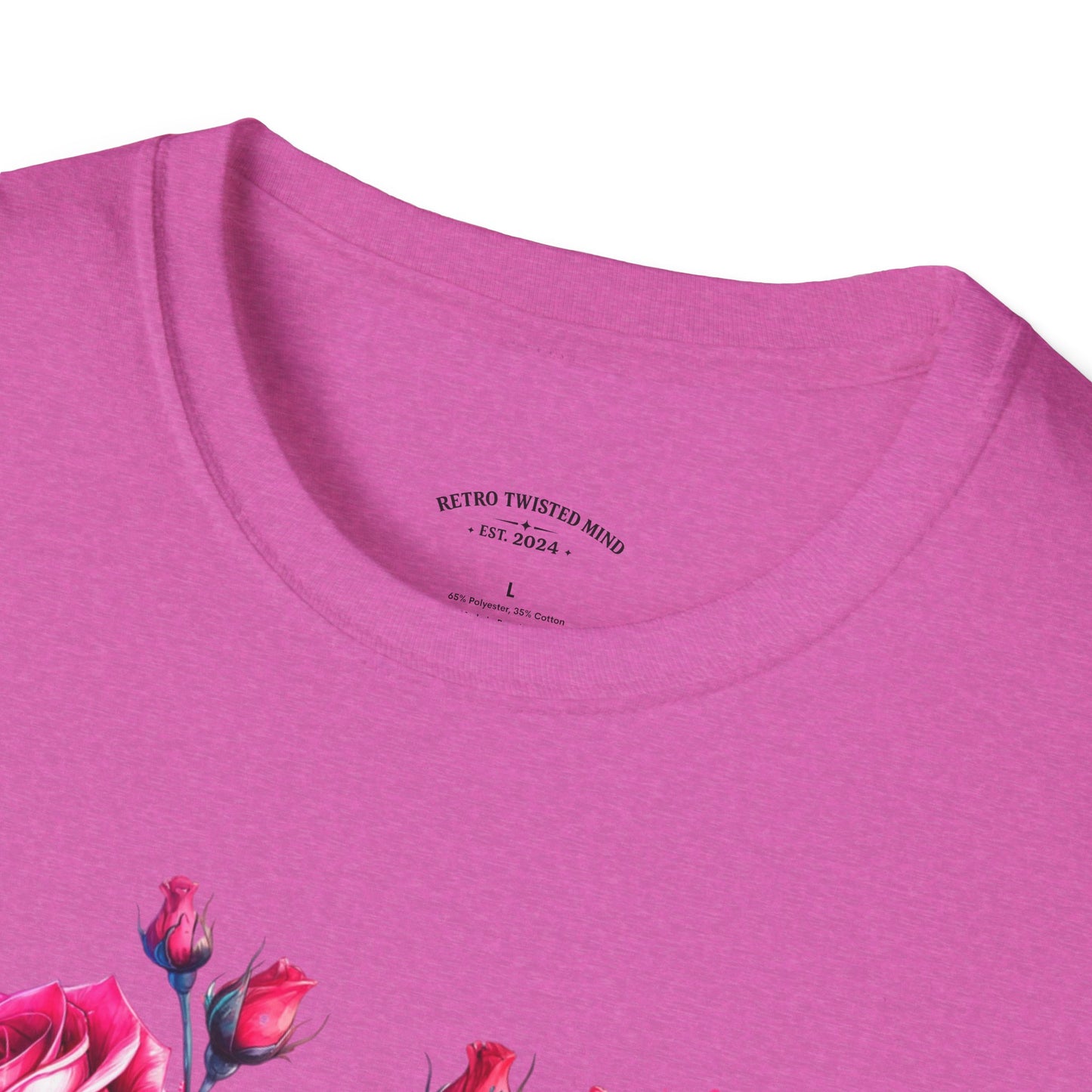Floral Heart Open Unisex Softstyle T-Shirt.twisted.love