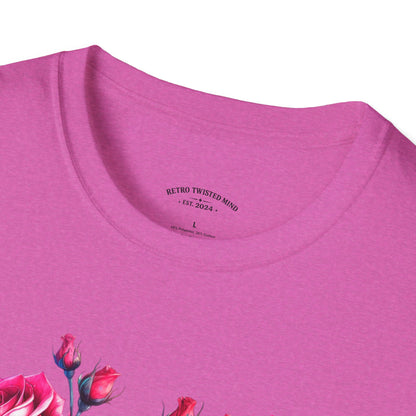 Floral Heart Open Unisex Softstyle T-Shirt.twisted.love