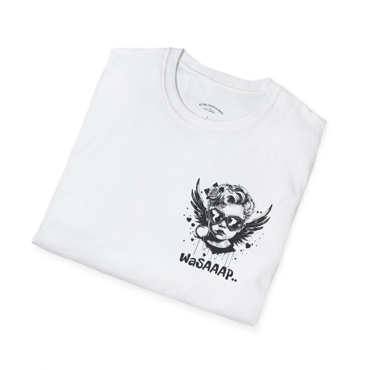 T-Shirt — 'WaSAAAP' Angel Skull Graphic Tee