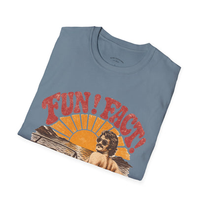Retro 'FUN! FACT!' Surf Tee — Vintage Sunset Beach Graphic T-Shirt