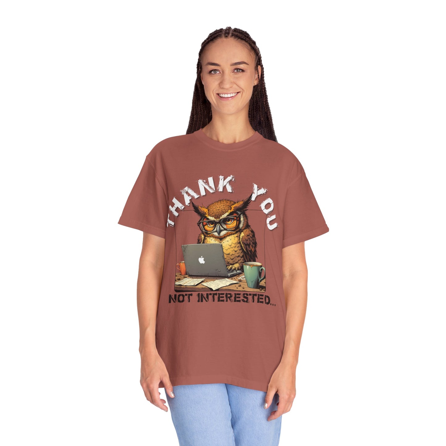 Owl 'Thank You, Not Interested' Graphic T-Shirt