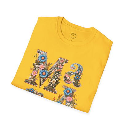 Floral Mama Unisex T-Shirt, Softstyle Tee, Casual Wear, Gift for Mother day,mama