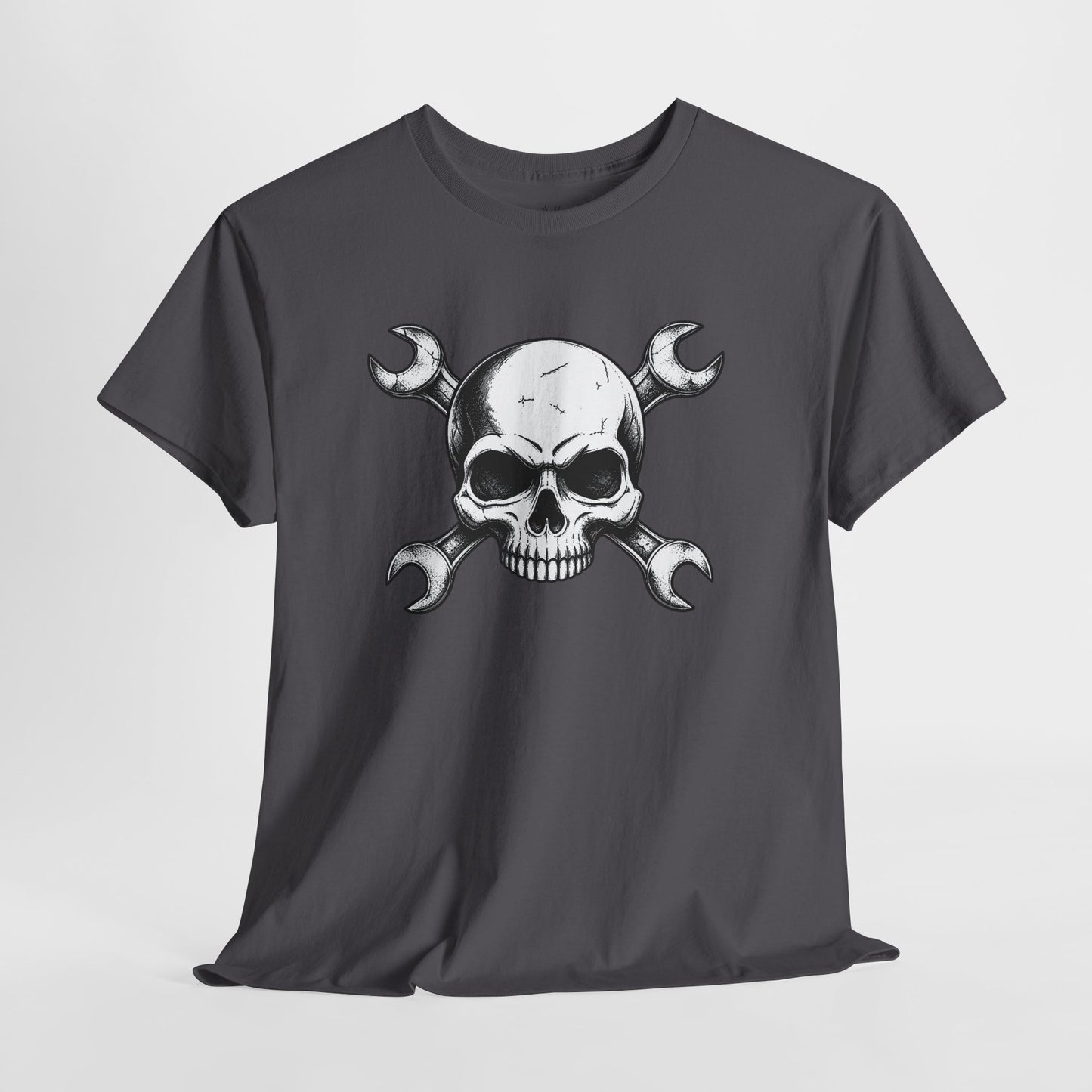 Mechanic Skull Tee — Wrench Crossbones Graphic T-Shirt