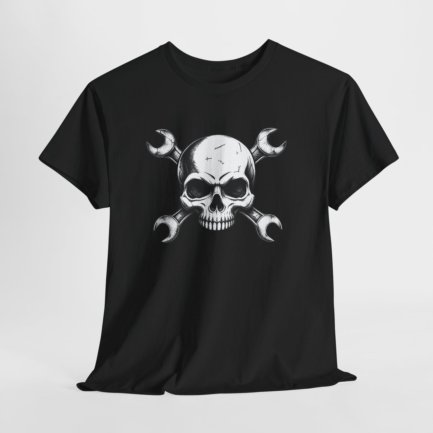 Mechanic Skull Tee — Wrench Crossbones Graphic T-Shirt