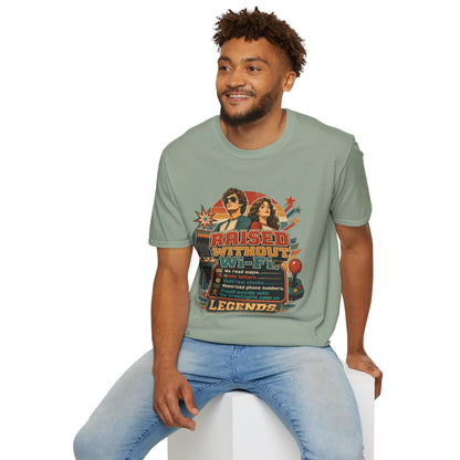 Raised Without Wi‑Fi T-Shirt — Retro 'Legends' Vintage Graphic Tee