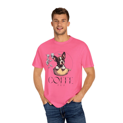 Coffee Pup Unisex Garment-Dyed T-shirt