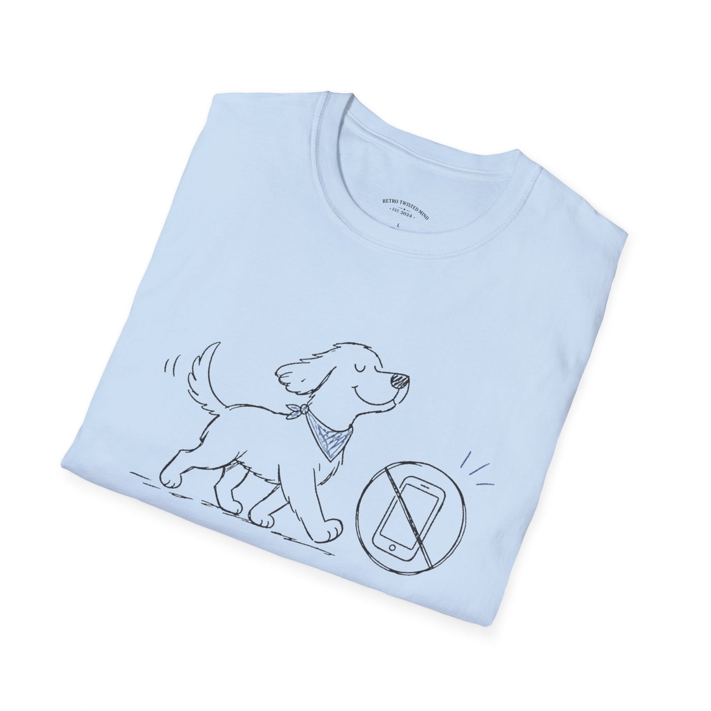 Less Scrolling, More Strolling Dog T-Shirt