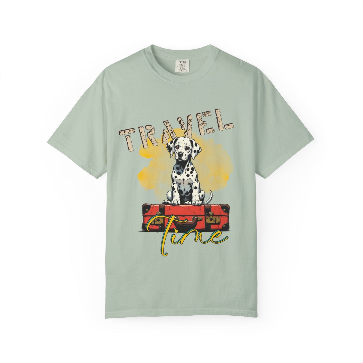 Travel Time Dog T-Shirt, Unisex Graphic Tee, Pet Lover's Gift, Vacation Shirt, Travel Enthusiast Apparel