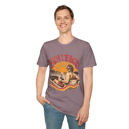 Retro 'FUN! FACT!' Surf Tee — Vintage Sunset Beach Graphic T-Shirt