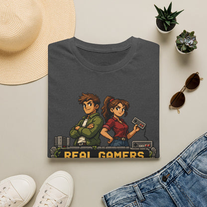 T-Shirt — Retro Pixel 'Real Gamers Don't Need 4K' Graphic Tee