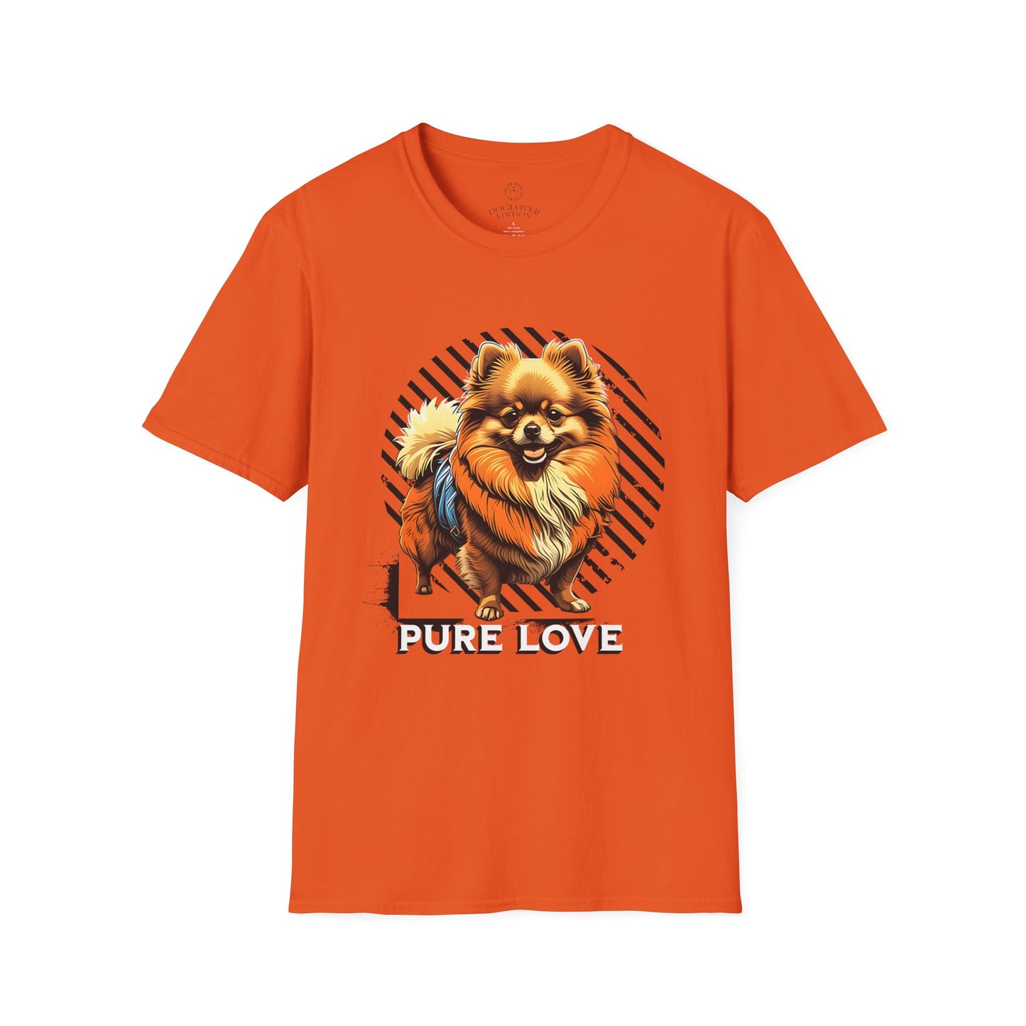 Unisex Softstyle T-Shirt - 'Pure Love' Pomeranian Print